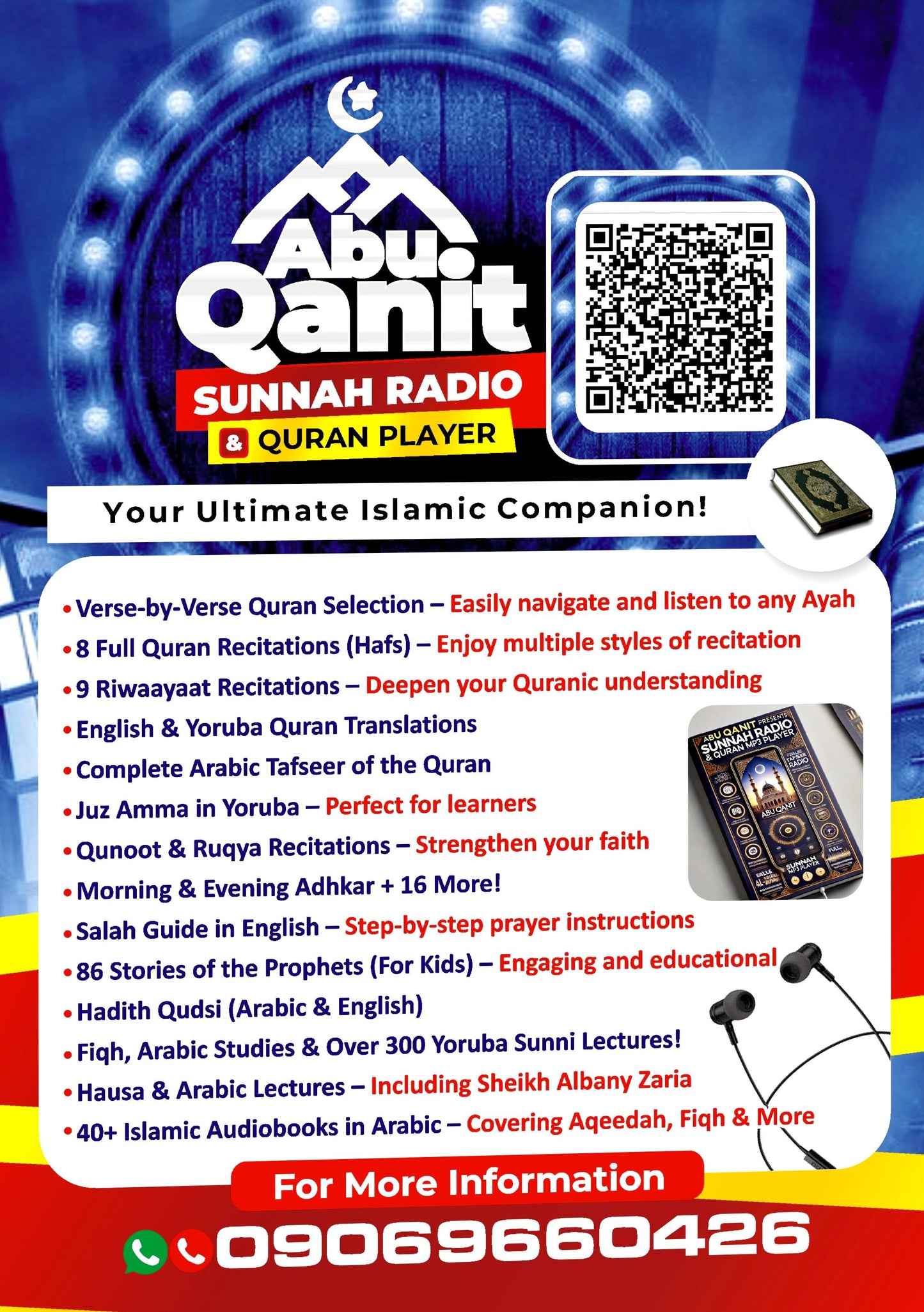 AI8 Sunnah Radio & Quran Player – 9,800+ Preloaded Islamic MP3 Files