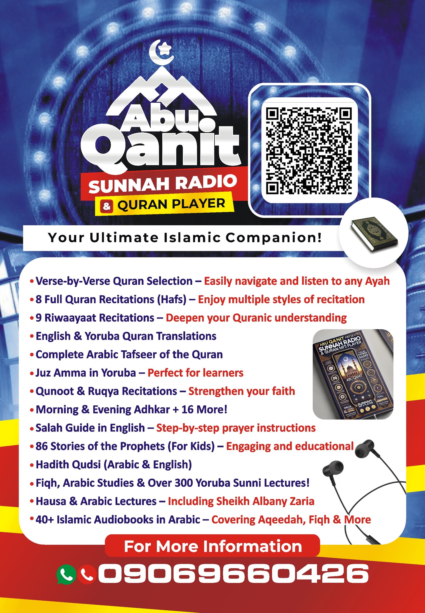 AI8 Sunnah Radio & Quran Player – 9,800+ Preloaded Islamic MP3 Files
